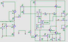 Схема гибридного усилителя класс А на MOSFET транзисторах