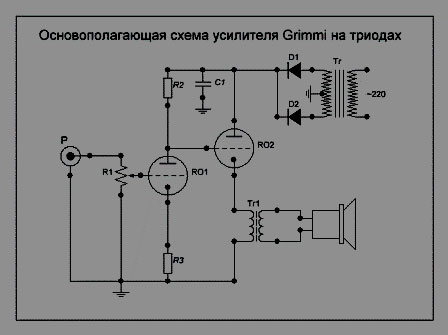 схема Hi-End усилителя на лампах